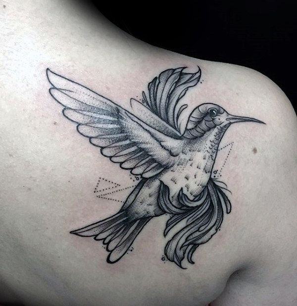 Stunning hummingbird tattoo design, idea 98