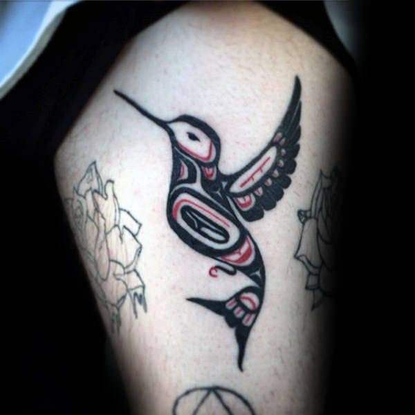 Stunning hummingbird tattoo design, idea 99