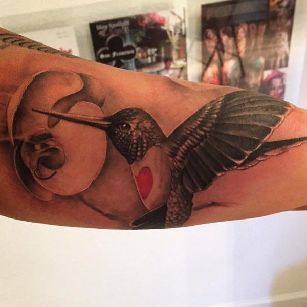 Stunning hummingbird tattoo design, idea 33