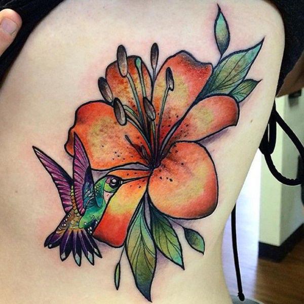 Stunning hummingbird tattoo design, idea 34