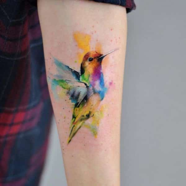 Stunning hummingbird tattoo design, idea 39