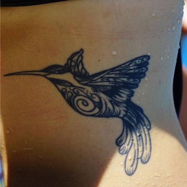 Stunning hummingbird tattoo design, idea 40