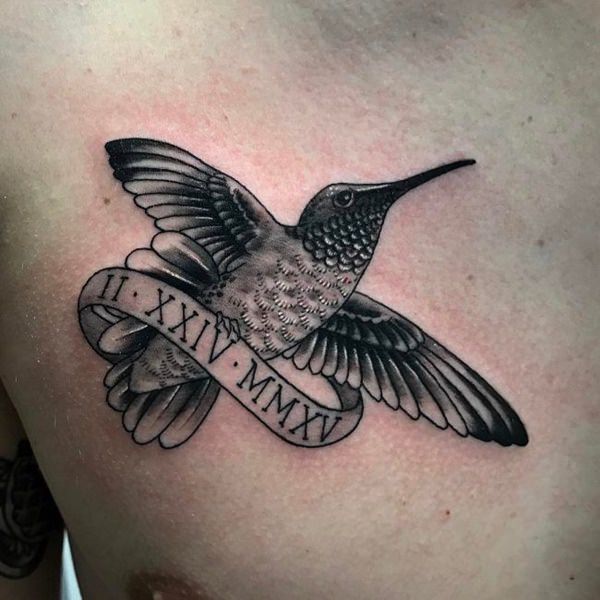 Stunning hummingbird tattoo design, idea 42