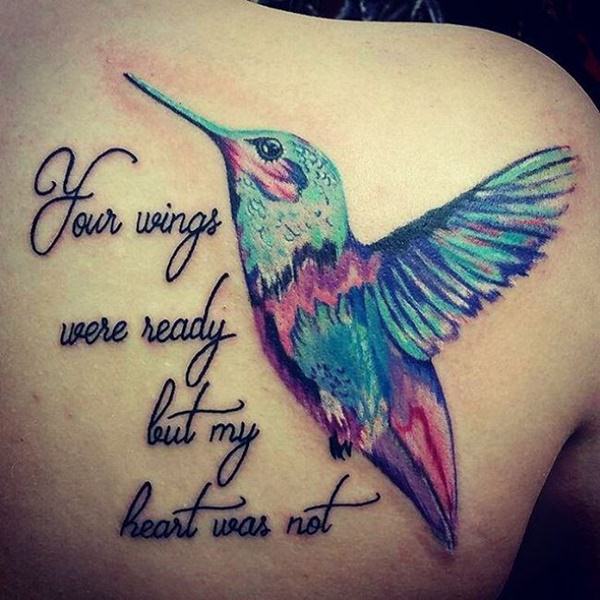 Stunning hummingbird tattoo design, idea 48