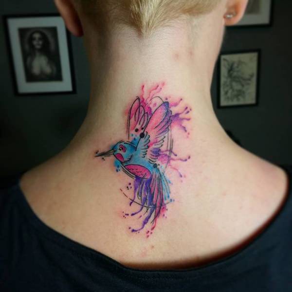 Stunning hummingbird tattoo design, idea 53