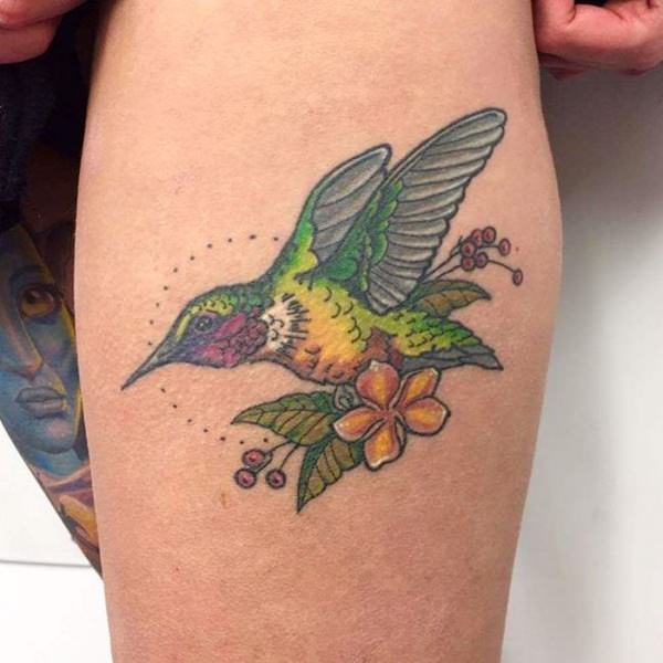 Stunning hummingbird tattoo design, idea 60