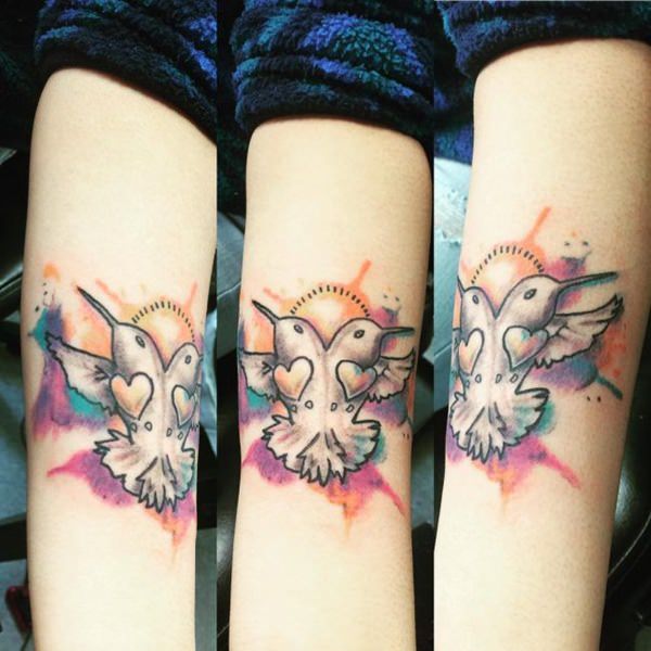 Stunning hummingbird tattoo design, idea 62