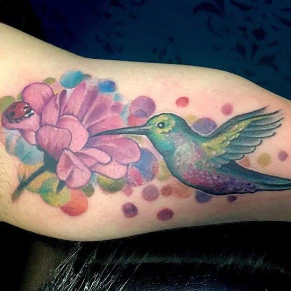 Stunning hummingbird tattoo design, idea 65