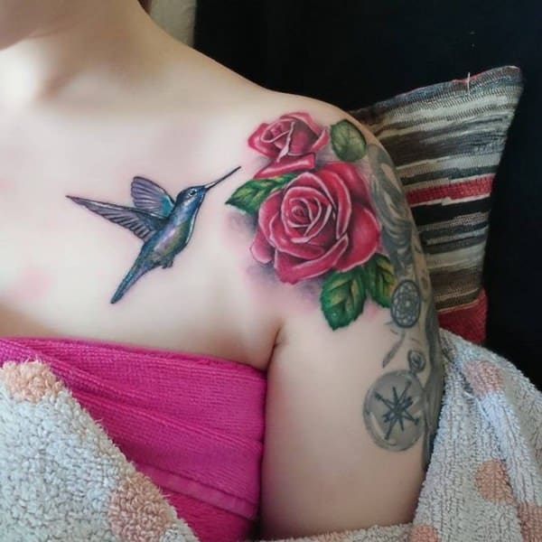 Stunning hummingbird tattoo design, idea 67