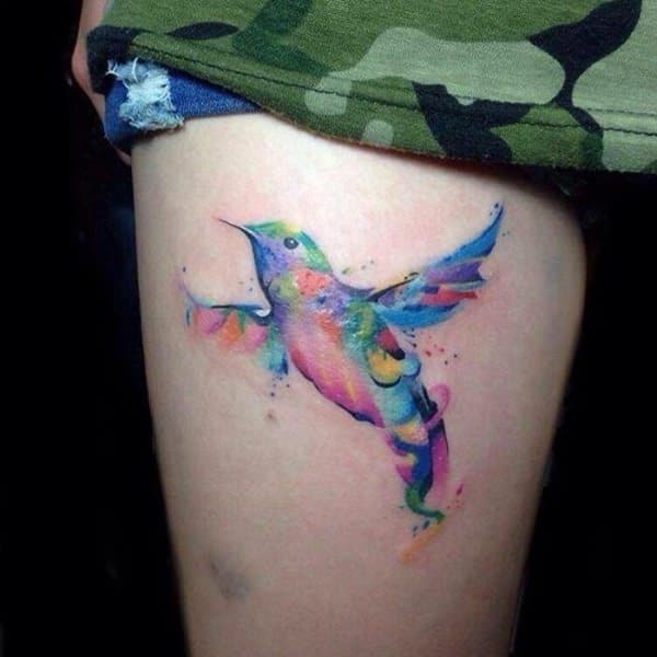 Stunning hummingbird tattoo design, idea 70