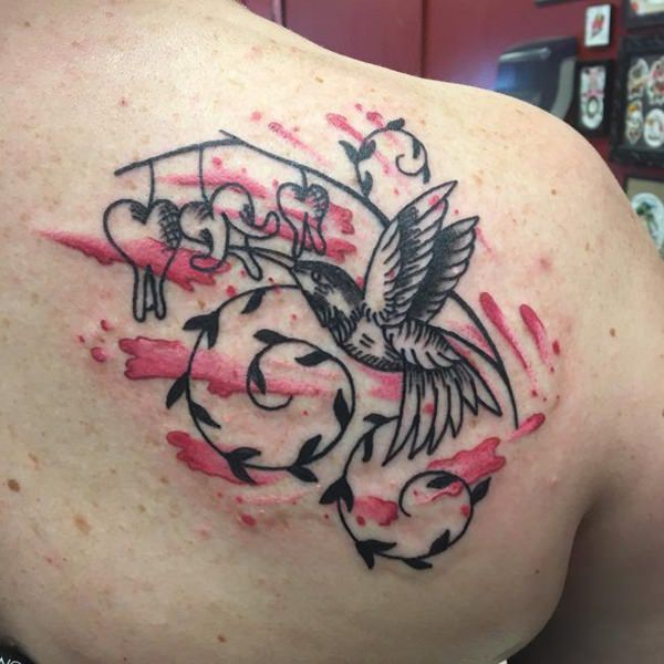 Stunning hummingbird tattoo design, idea 72