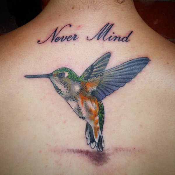 Stunning hummingbird tattoo design, idea 76