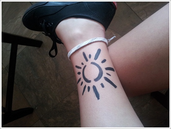 Beautiful sun tattoo designs for men and design, idea 11