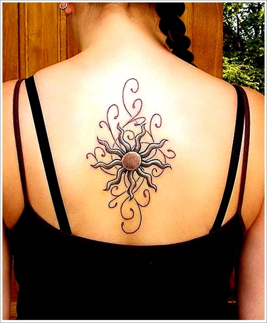 Beautiful sun tattoo designs for men and design, idea 3