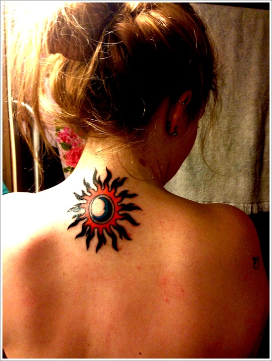 Beautiful sun tattoo designs for men and design, idea 17
