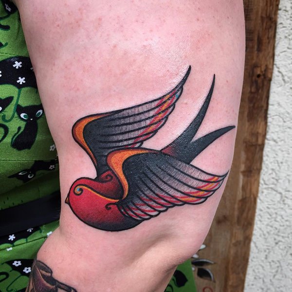 Sweet and meaningful swallow tattoos design, idea 56