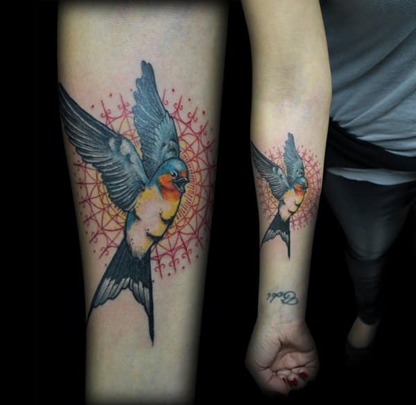 Sweet and meaningful swallow tattoos design, idea 43