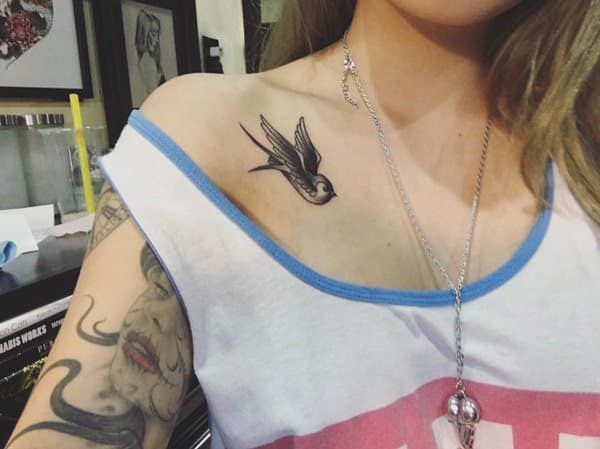 Sweet and meaningful swallow tattoos design, idea 63