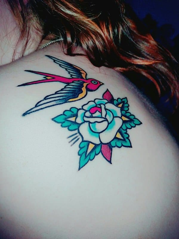 Sweet and meaningful swallow tattoos design, idea 64