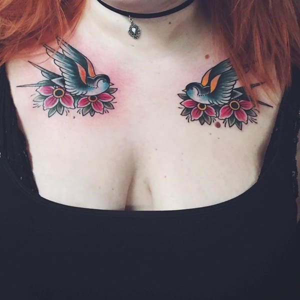 Sweet and meaningful swallow tattoos design, idea 66