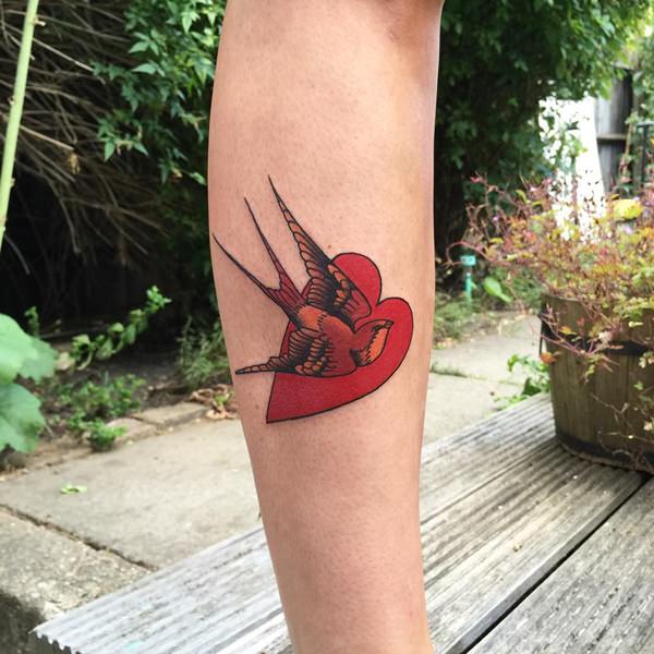 Sweet and meaningful swallow tattoos design, idea 47