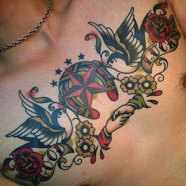 Sweet and meaningful swallow tattoos design, idea 48