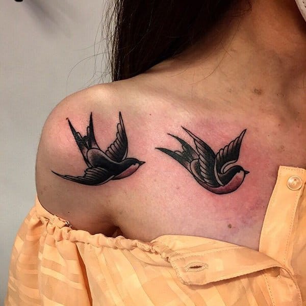 Sweet and meaningful swallow tattoos design, idea 49