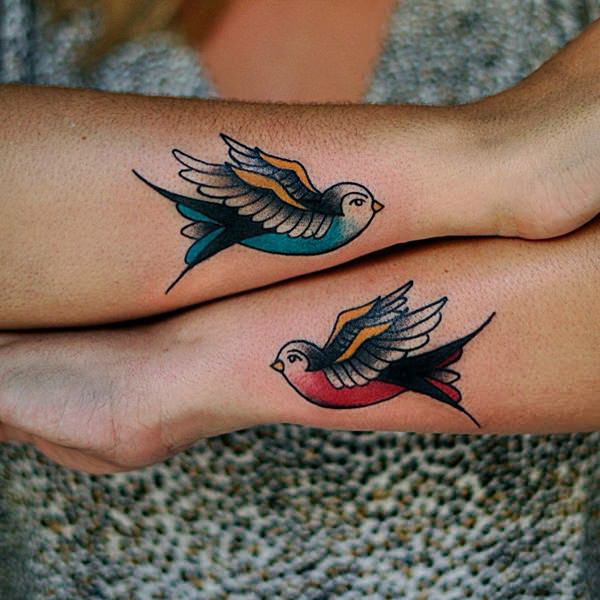 Sweet and meaningful swallow tattoos design, idea 50