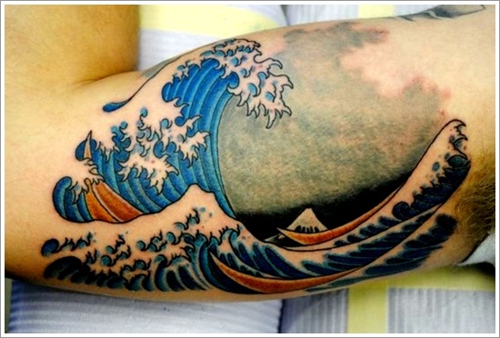 Japanese water tattoo design, idea 22