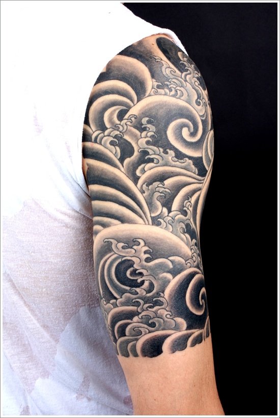 Japanese water tattoo design, idea 8