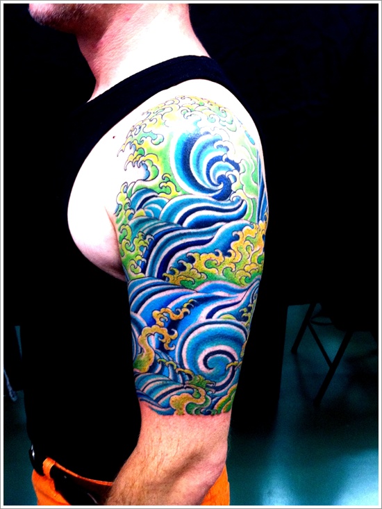 Japanese water tattoo design, idea 3