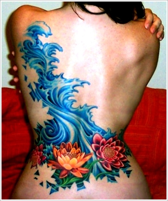 Japanese water tattoo design, idea 18
