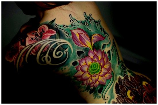 Japanese water tattoo design, idea 2