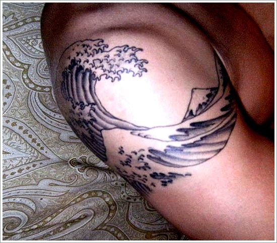 Japanese water tattoo design, idea 13