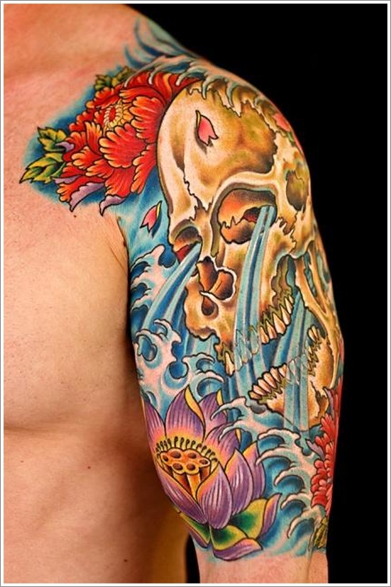 Japanese water tattoo design, idea 1