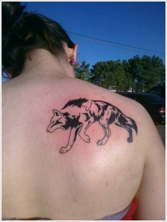 Meaningfull wolf tattoo design, idea 100