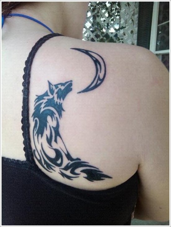 Meaningfull wolf tattoo design, idea 9