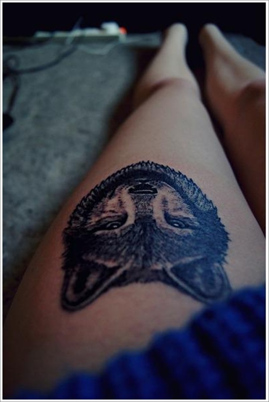 Meaningfull wolf tattoo design, idea 17