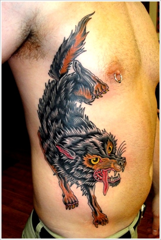 Meaningfull wolf tattoo design, idea 101