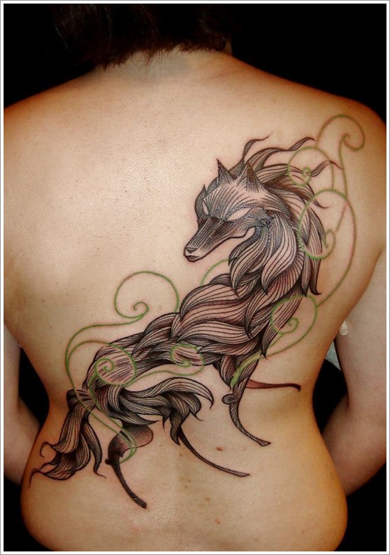 Meaningfull wolf tattoo design, idea 15