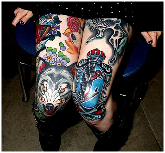 Meaningfull wolf tattoo design, idea 105