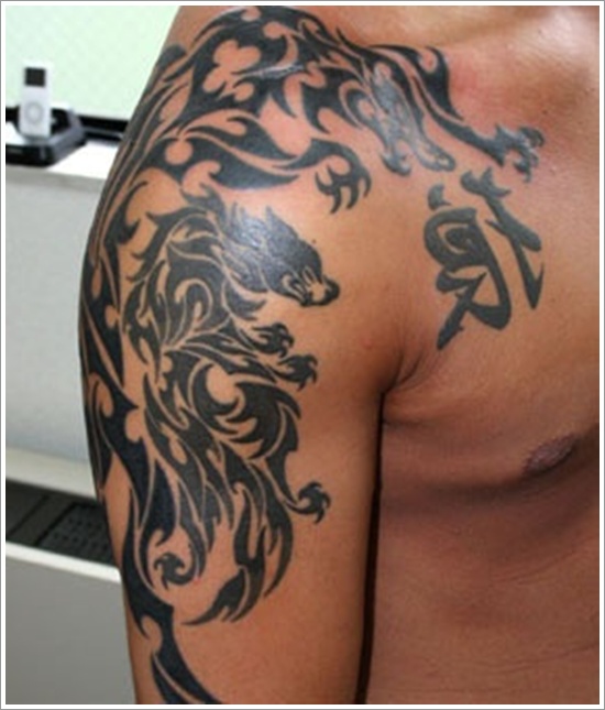 Meaningfull wolf tattoo design, idea 102