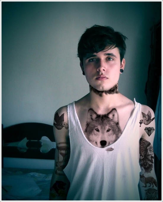 Meaningfull wolf tattoo design, idea 111