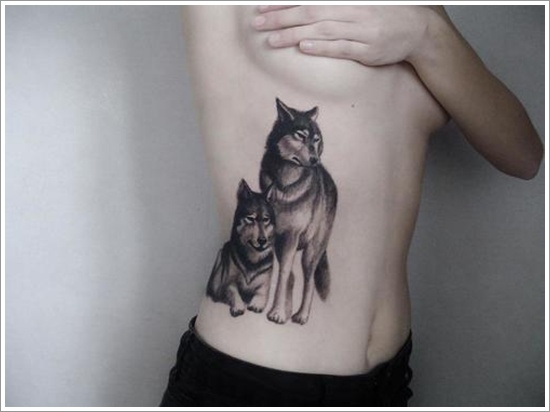 Meaningfull wolf tattoo design, idea 11