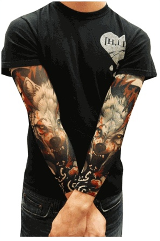 Meaningfull wolf tattoo design, idea 103