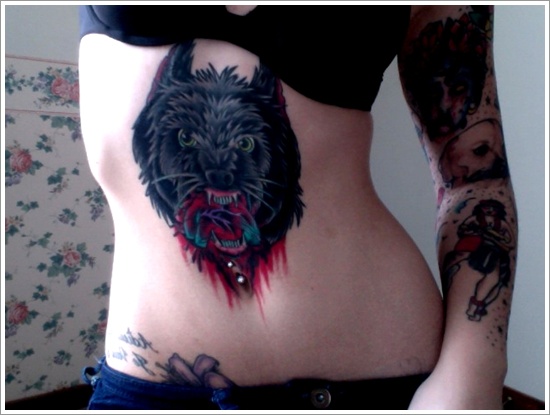 Meaningfull wolf tattoo design, idea 6