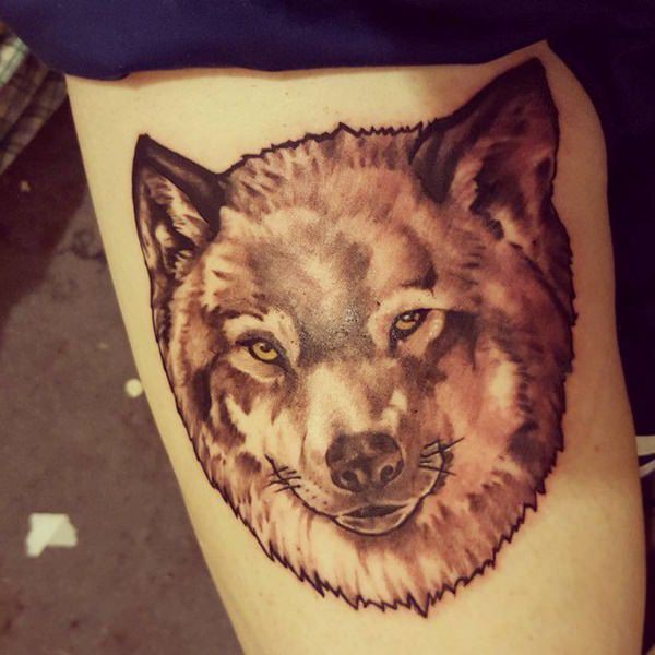Meaningfull wolf tattoo design, idea 78