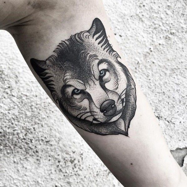 Meaningfull wolf tattoo design, idea 80