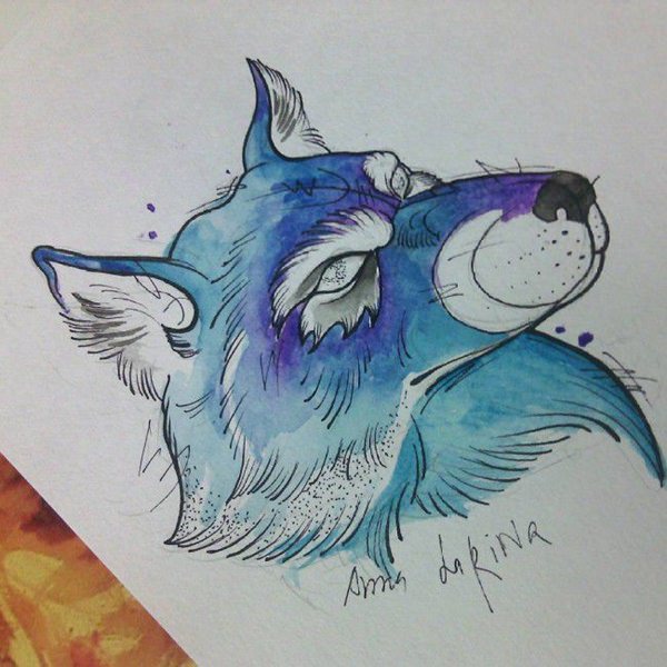 Meaningfull wolf tattoo design, idea 31