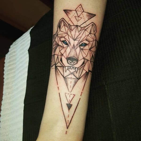Meaningfull wolf tattoo design, idea 57
